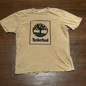 Timberland Beige Logo Tee for Men